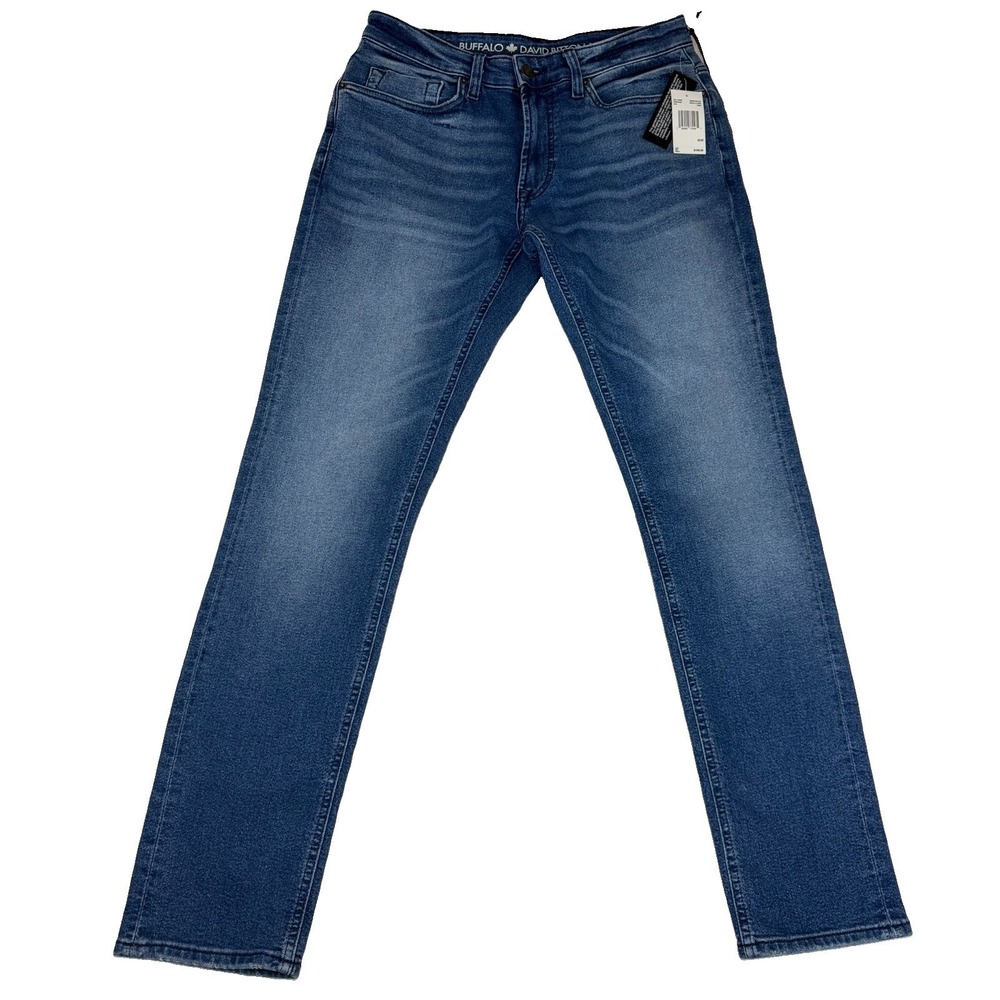 NWT Buffalo David Bitton Ash-X Men's Slim Stretch Jeans Sz 32x32 Whiskering $109